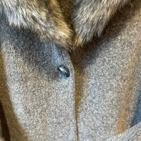 Anthropologie Ett: Twa by Anthropologie Faux Fur Wrap Sweater Sz S - Picture 4 of 8